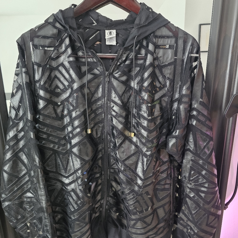 Custom mesh leather pannel jacket
